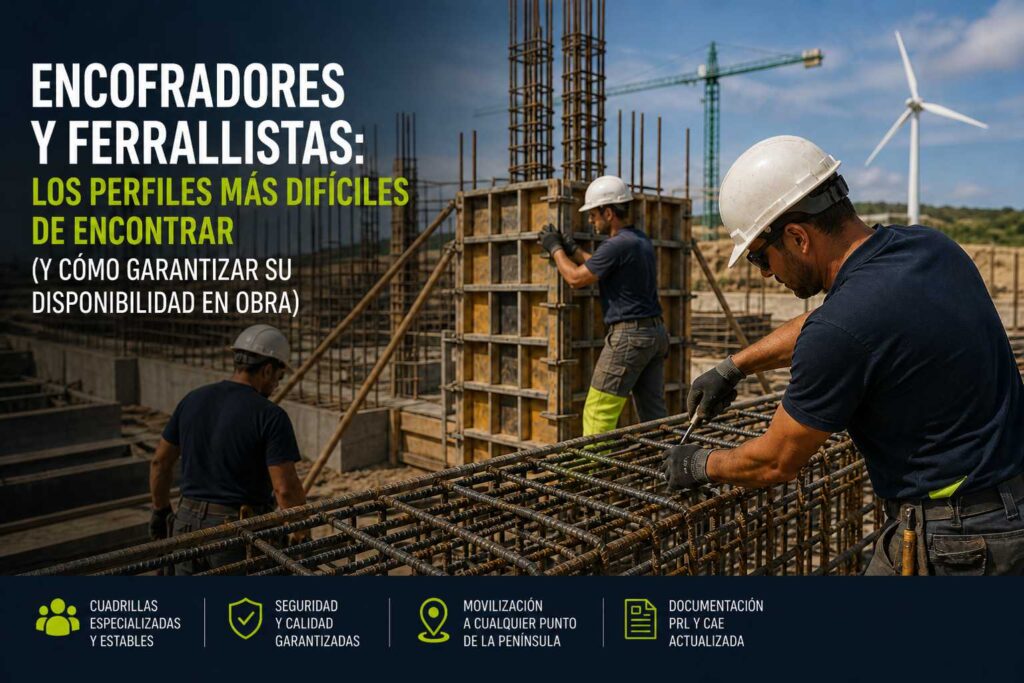 contratar encofradores y ferrallistas para obra