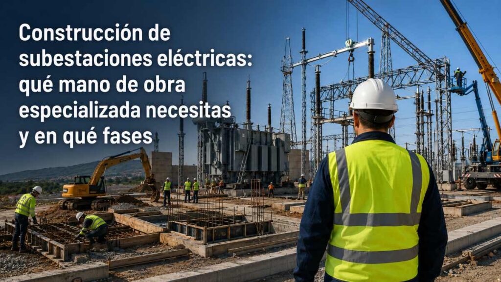 mano obra Construcción de subestaciones eléctricas