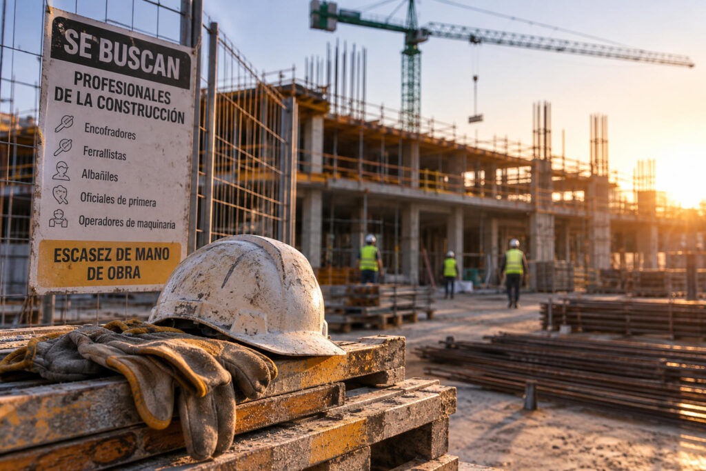 Escasez de mano de obra en la construcción