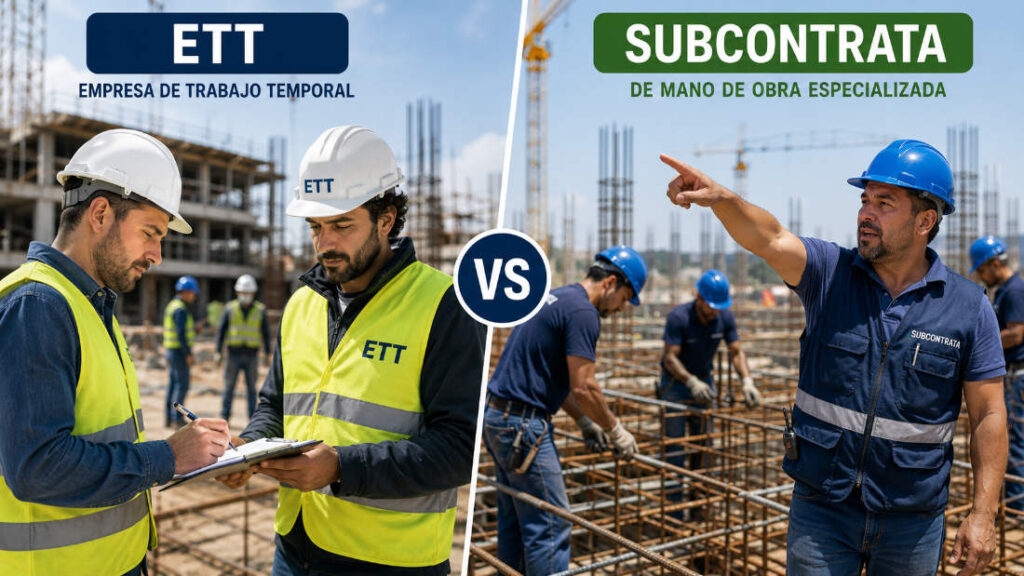 Diferencia entre ETT y subcontrata en la construcción